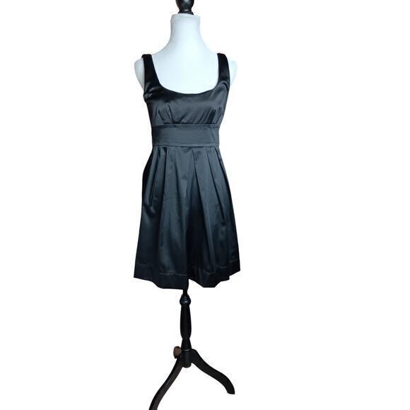 VINTAGE Y2K Dress Babydoll Pleated Satin Tie Belt Cocktail Party‎ Size 9 Medium - Picture 9 of 9